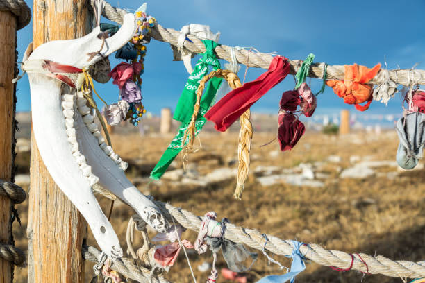 Jawbone and Colorful Cloth