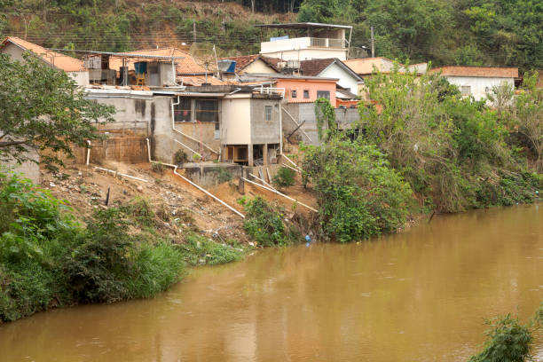 Domestic brazilian sewage stock photo