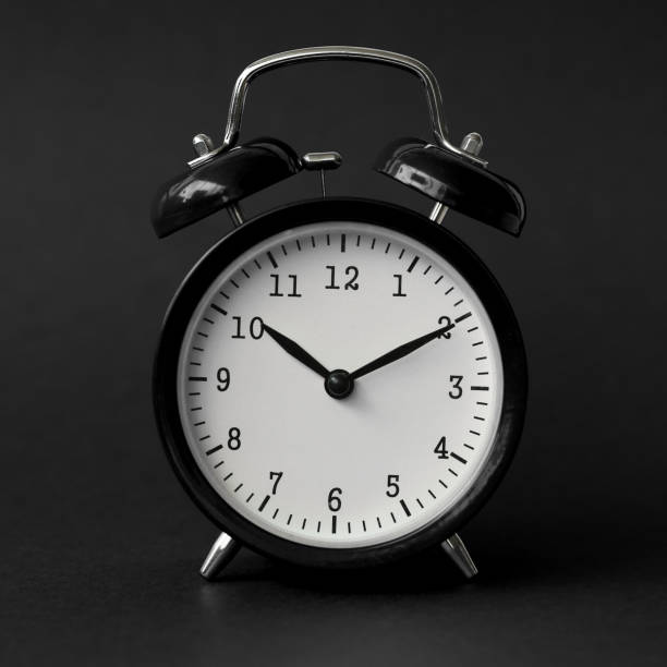 istock Black alarm clock show 10 hour vintage modern 1151066775