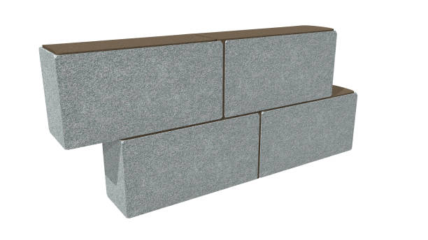 istock Graph showing the correct placement of concrete blocks on white background 1151067844