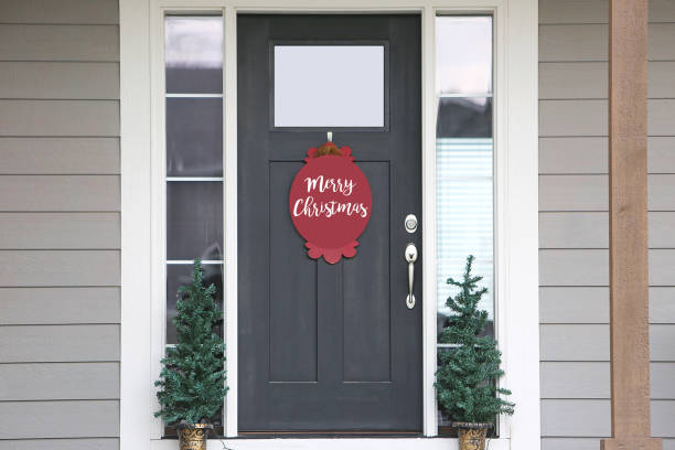istock Christmas Sign Front Door 1151074192