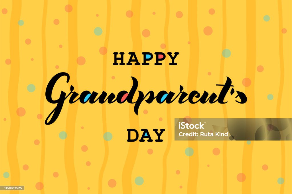 Happy Grandparent Day vector illustration. Happy Grandparent Day, vector illustration. Design for grandmother, grandfather Day. Can be used as a greeting card, flyer, poster, banner, for print. Eps10 Grandparent stock vector