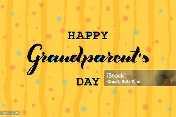 Happy Grandparent Day Vector Illustration Stock Illustration - Download Image Now - Grandparent, Day, National Landmark
