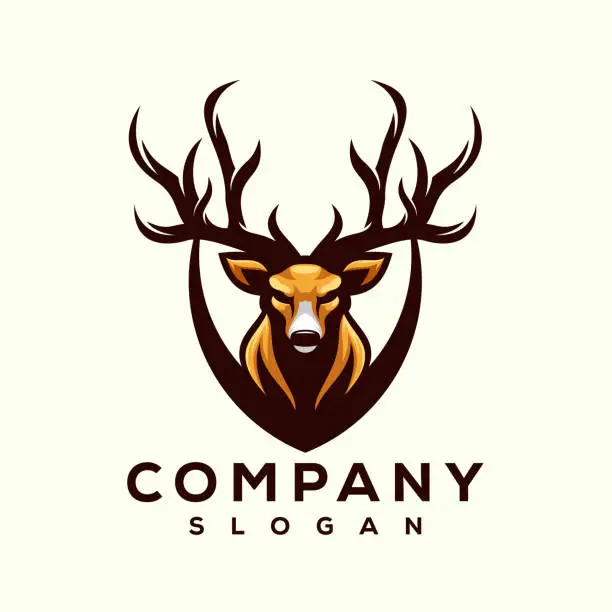 Vector illustration of deer logo designs