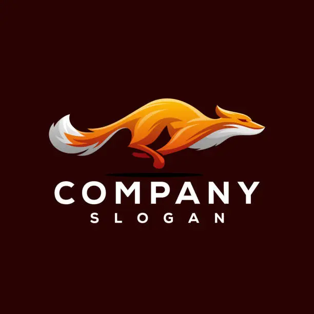 Vector illustration of fox logo design