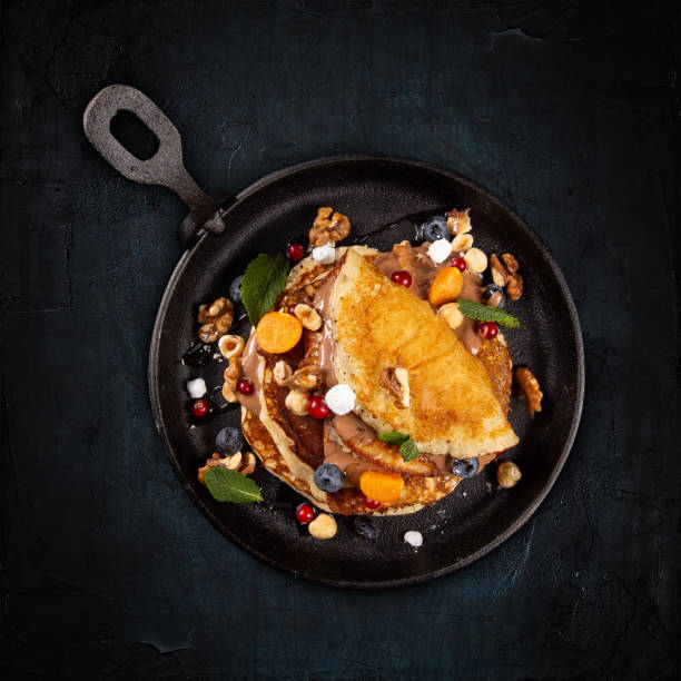 istock Flat lay of pancakes 1151099851