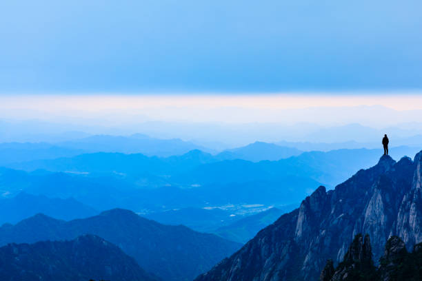 Mount Huangshan,Huangshan,Anhui,China,Asia.World geopark.The Pine Greeting Guests.