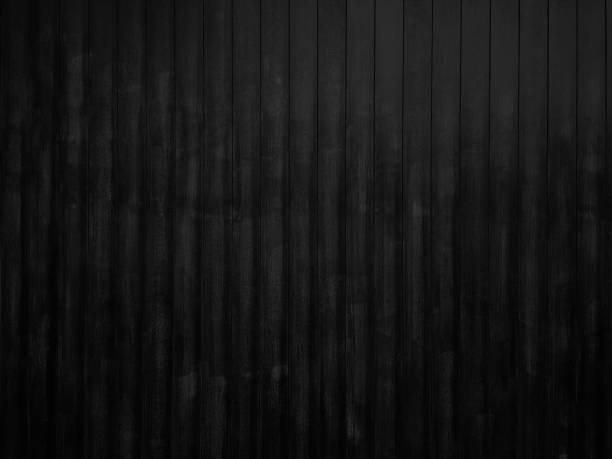 istock Classic dark black wooden plank pattern background. Old rustic wood wall style texture. 1151104588