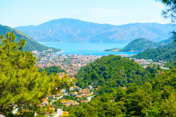 Coastline panorama in Marmaris Icmeler