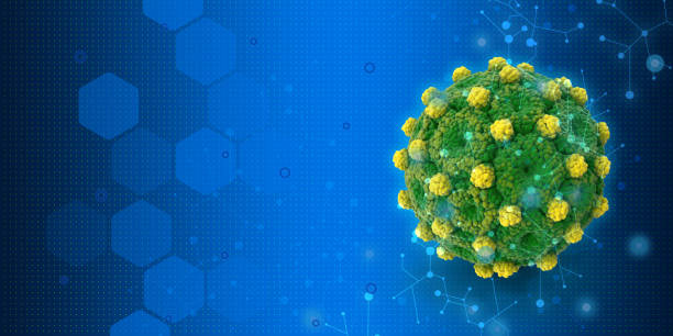 istock 3D Medical symbol image about viruses and diseases on high tech blue background 1151108975