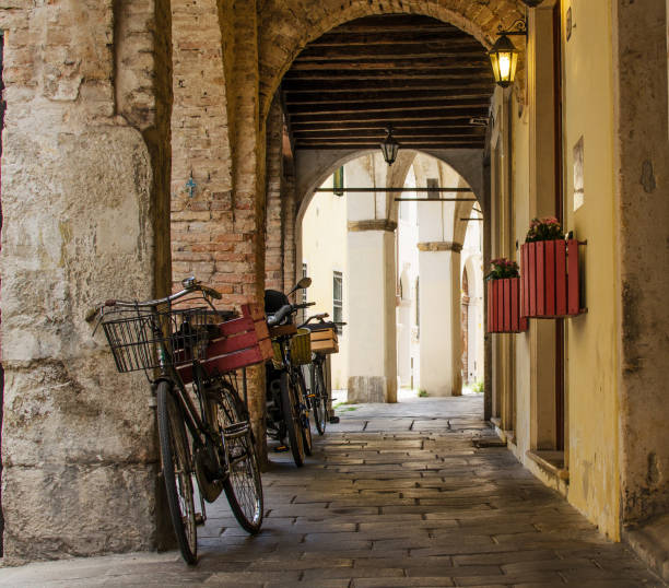 istock Bicycles under the arcades of Padua 1151115799