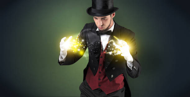 istock Magician holding his power on his hand 1151116933