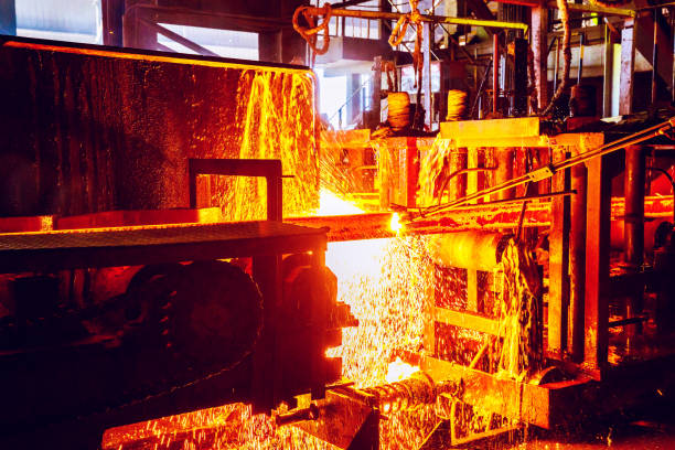 istock Steel Worker Manually Cutting the Steel Billets using a Gas Cutter 1151116937