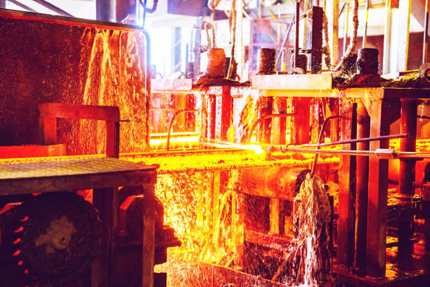 istock Steel Worker Manually Cutting the Steel Billets using a Gas Cutter 1151117020