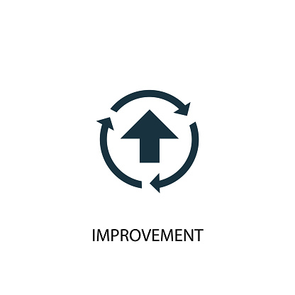 improvement icon. Simple element illustration. improvement concept symbol design. Can be used for web and mobile.