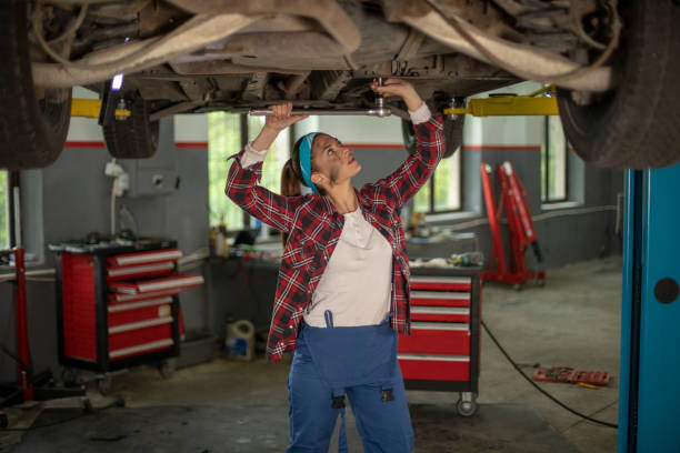 istock Beautiful woman mechanic 1151120261