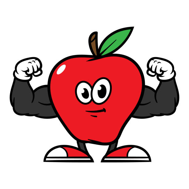 Ilustración de Dibujo Animado De La Manzana Musculosa Personaje y más Vectores Libres de Derechos de Agricultura - Agricultura, Alimento, Bíceps - iStock Ilustración de Dibujo Animado De La Manzana Musculosa Personaje y más Vectores Libres de Derechos de Agricultura - Agricultura, Alimento, Bíceps - iStock