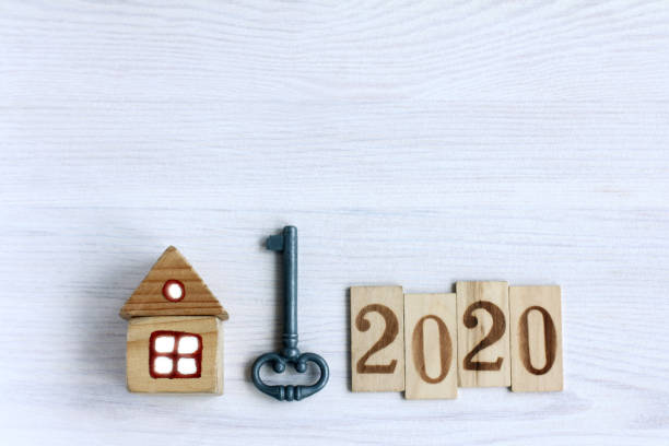 Detached house in 2020 stock photo