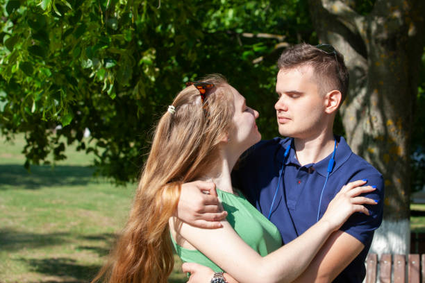 happy young couple having fun together