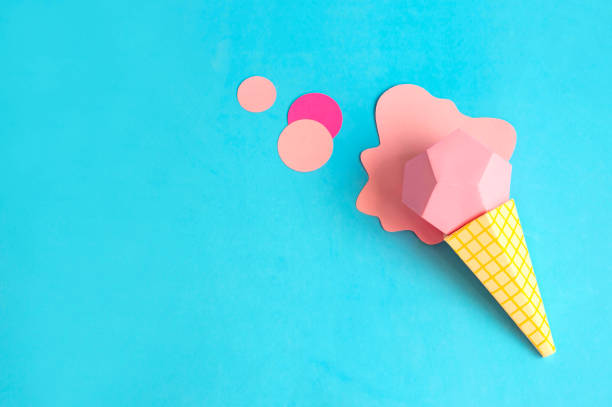 istock Ice cream in cone made of paper 1151140798