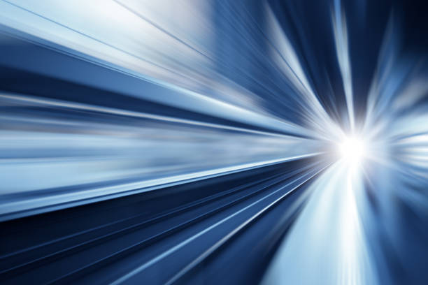 High speed business and technology concept, Acceleration super fast speedy motion blur zoom