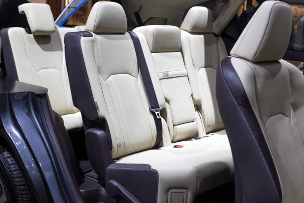 istock Car inside place. Interior of modern car. Car interior with seats 1151145965