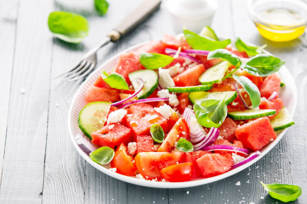 istock Summer salad with fruits 1151146056