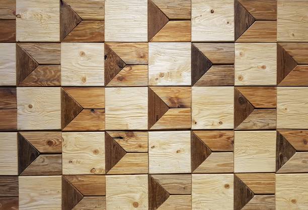 istock Natural wooden brick pattern on the wall 1151148754