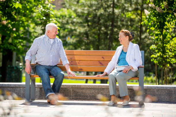 istock Cheerful senior couple having good time 1151149430