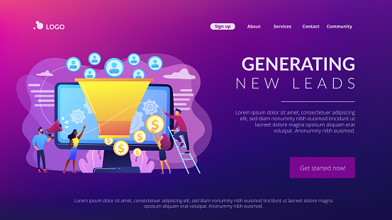 istock Generating new leads concept landing page 1151149567