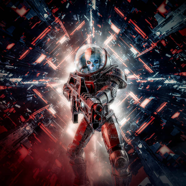 istock Intruder skeleton military astronaut 1151149617