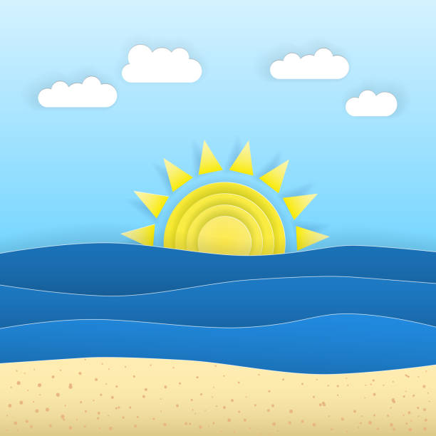 istock Sunrise and sunset with blue sea and sk 1151150780