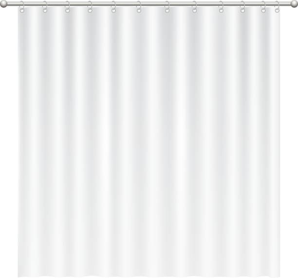 istock Blank white  curtain on white background. Photorealistic isolated vector illustration. 1151152117