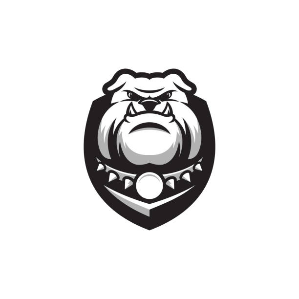 bulldog-logo - bulldogge stock-grafiken, -clipart, -cartoons und -symbole