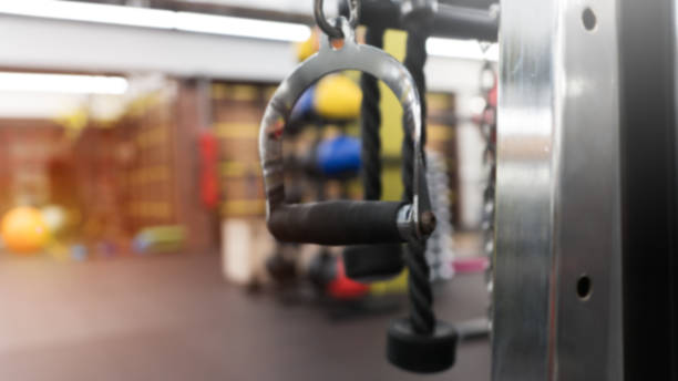 istock Close-up of pull rope handle in a gym 1151155461
