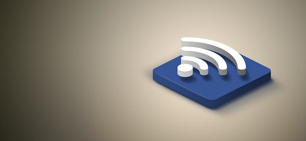 3d Wifi icon not vector