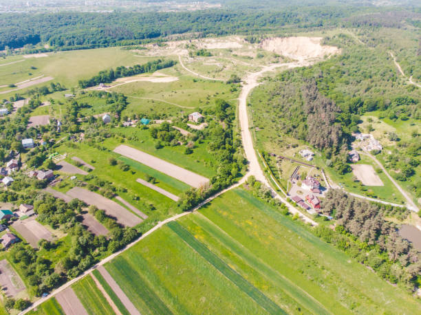 istock aerial view of farming fields 1151160727