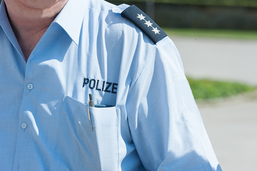 Close-up of a policeman