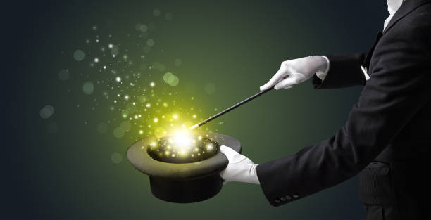 istock White hand in middle of conjuring 1151163525