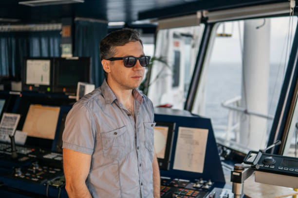 istock Marine navigational officer or chief mate on navigation watch 1151168695