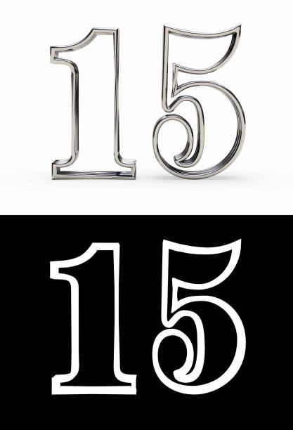 istock Silver number fifteen years 1151169935