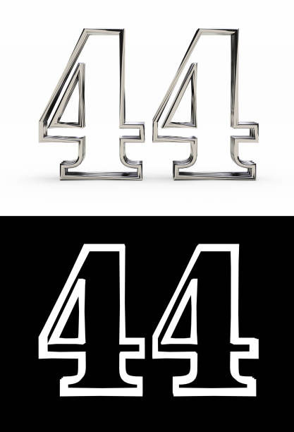 istock Silver number forty-four years 1151170558