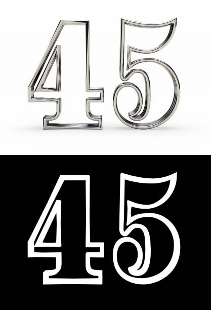 istock Silver number forty-five years 1151170587