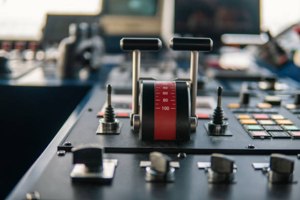 istock Bridge ship equipment of offshore dp vessel 1151170667