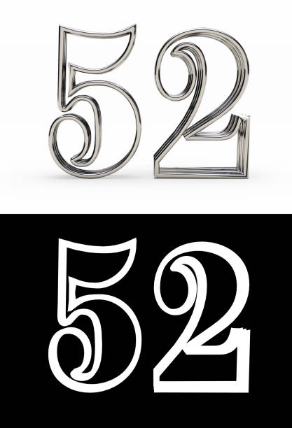 istock Silver number fifty-two years 1151170671
