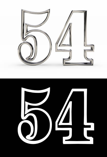 istock Silver number fifty-four years 1151170691