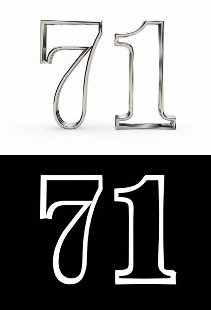 istock Silver number seventy-one years 1151171863
