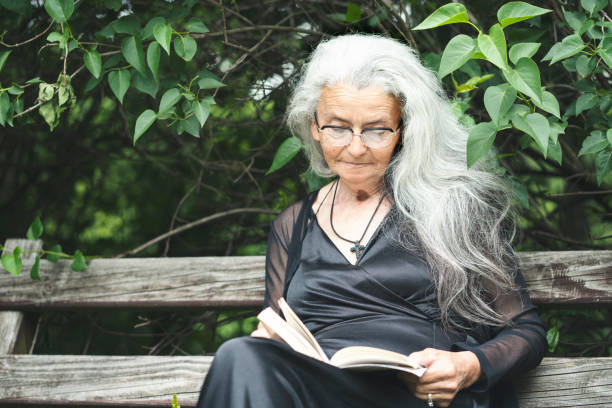 Three mature ladies hanging out in the nature
