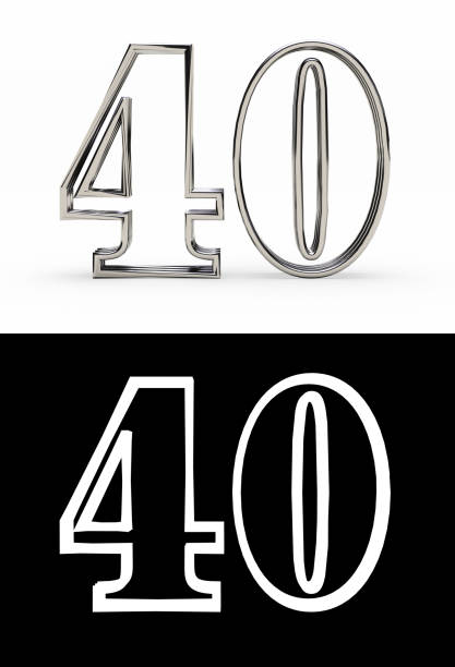 istock Silver number forty years 1151173738