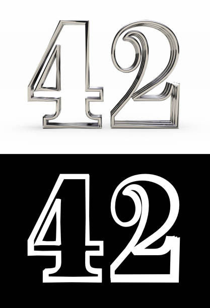 istock Silver number forty-two years 1151173817